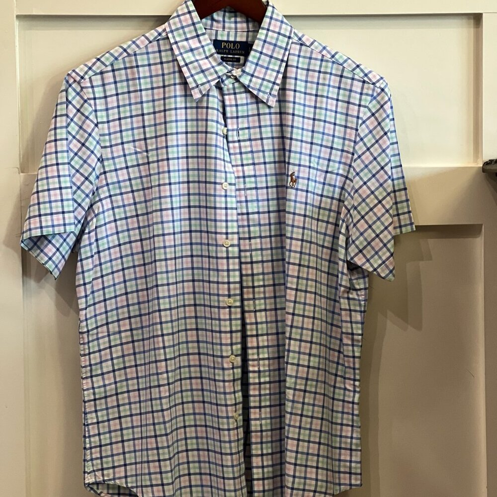Ralph Lauren Short Plaid Sleeve Shirt